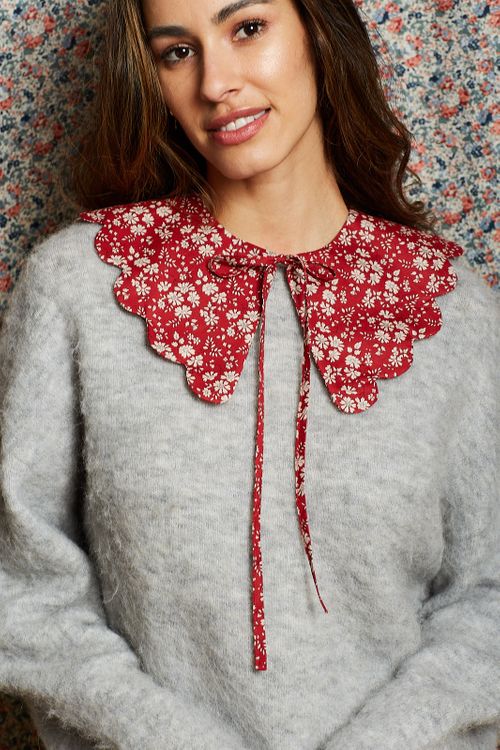 Ruby scalloped edge collar - Made with Liberty print fabric